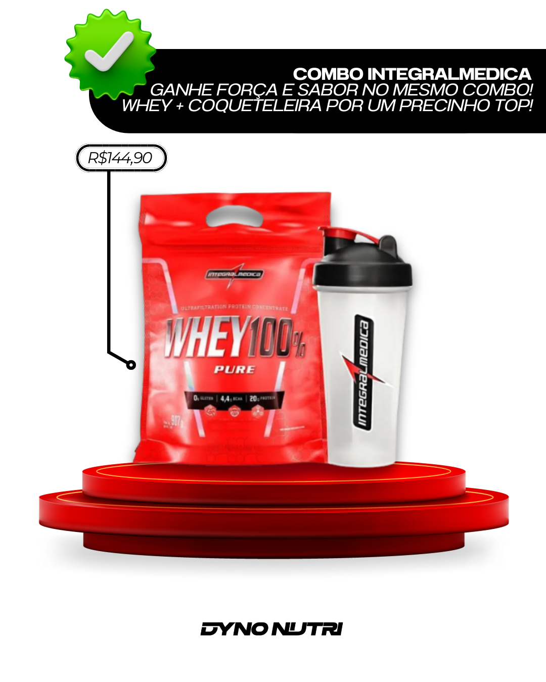 Comprou Whey 100% 900g - Ganhou Coq 800 ml Integralmedica