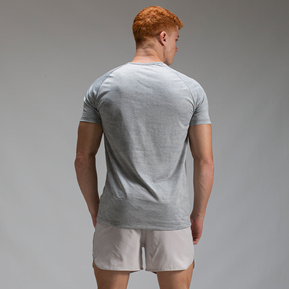 Camiseta Dry Fit Camuflada New Tenacity Cinza Gelo