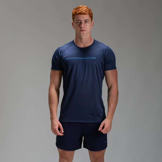 Camiseta Dry Fit Parallel Line Marinho Ashir