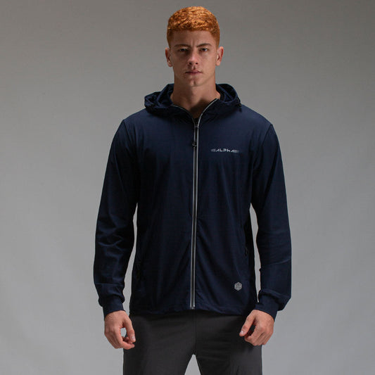 Corta Vento Com Capuz Intense Azul Marinho