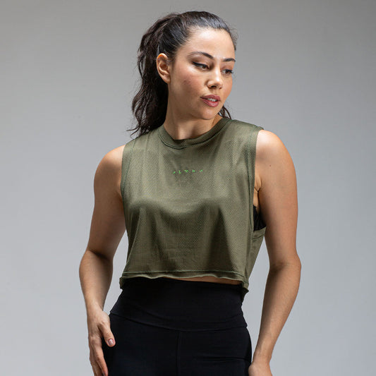 Cropped Dry Fit New Horizon Verde Uva