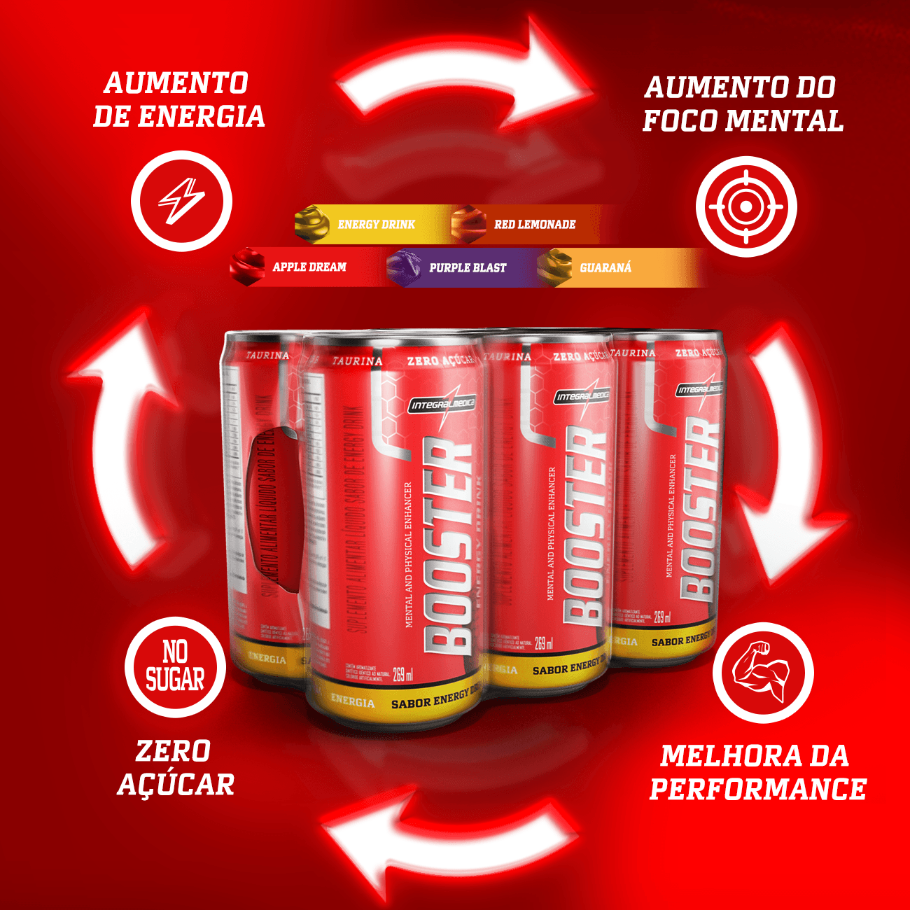 Booster Energy Drink 269ml Integralmedica