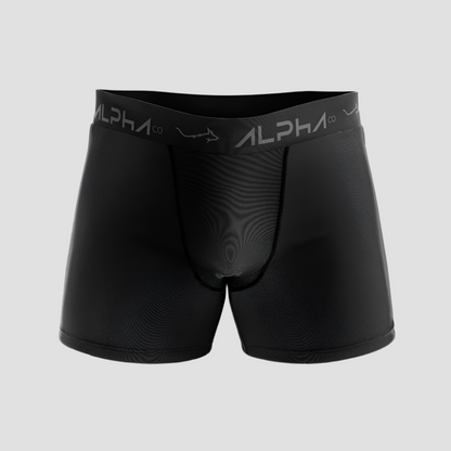 Kit 3 Cuecas Boxer Cotton Preta - Alpha Co