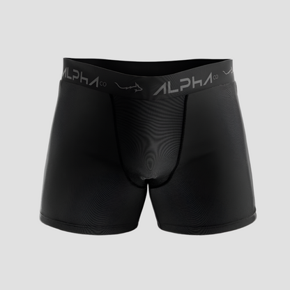 Kit 6 Cuecas Boxer Cotton Preta - Alpha Co