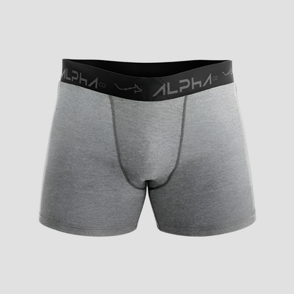 Kit 6 Cuecas Boxer Mescla Cotton Cinza - Alpha Co