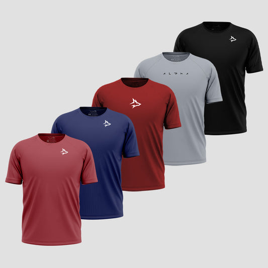 Kit 5 Camisetas Dry Fit Esportivas