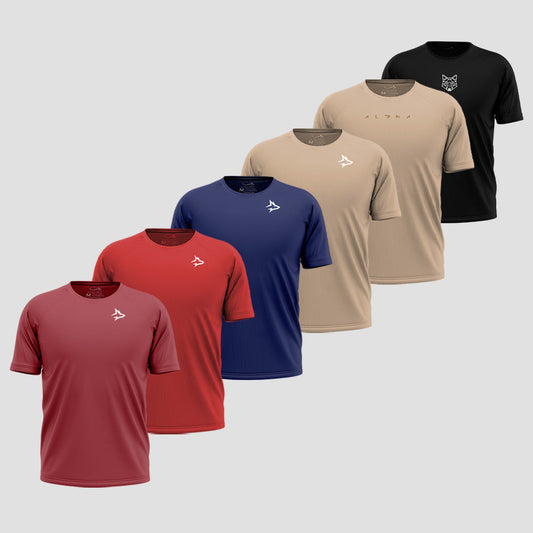 Kit 6 Camisetas Tons Vibrantes