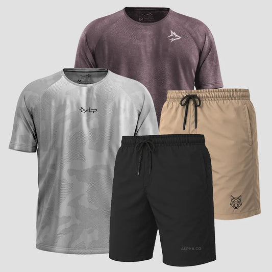 Kit 2 Camisetas Camuflada + 2 Shorts