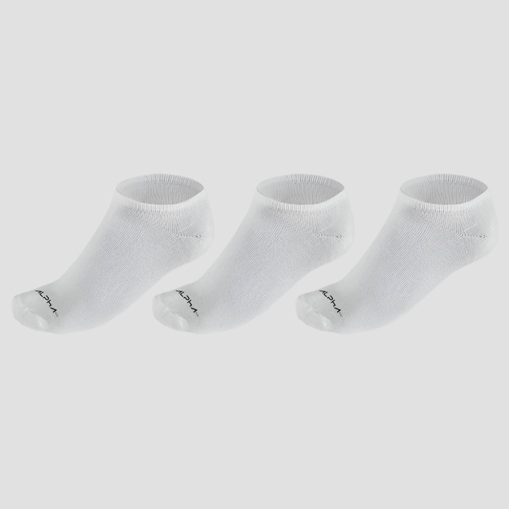 Kit 3 Meias Masculinas Cano Curto Alpha Co - Branco