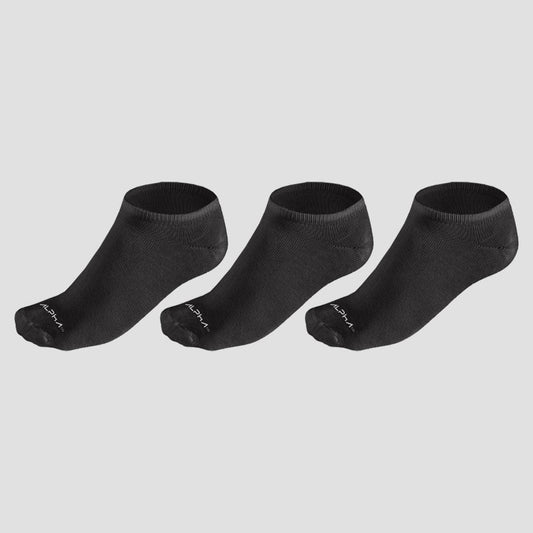 Kit 3 Meias Masculinas Cano Curto Alpha Co - Preto