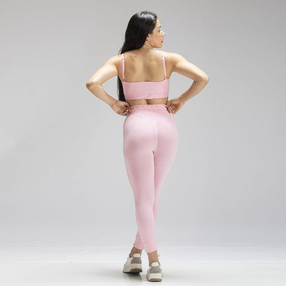 Top Alça Mescla Rosa Claro Seamless Alpha Co