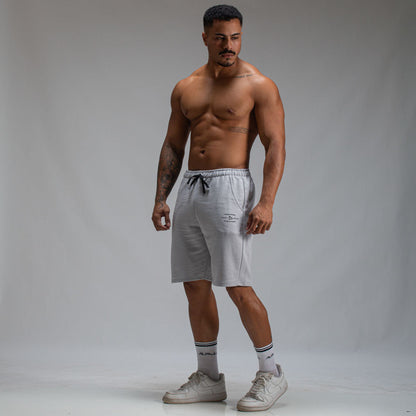 Bermuda Moletom Athletic Cinza