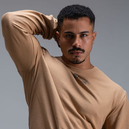 Camisa Moletom Manga Longa Strong Marrom