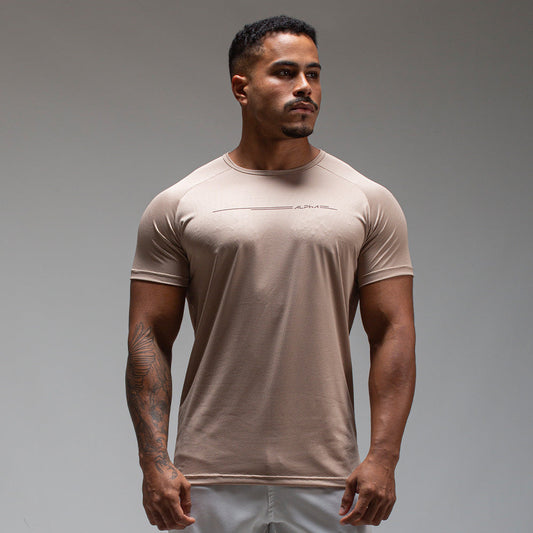 Camiseta Dry Fit Line Move Caqui Monk