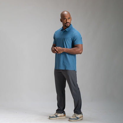 Camisa Polo Dry Fit Urban Azul Céu
