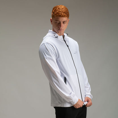 Corta Vento Com Capuz Aspect Branco