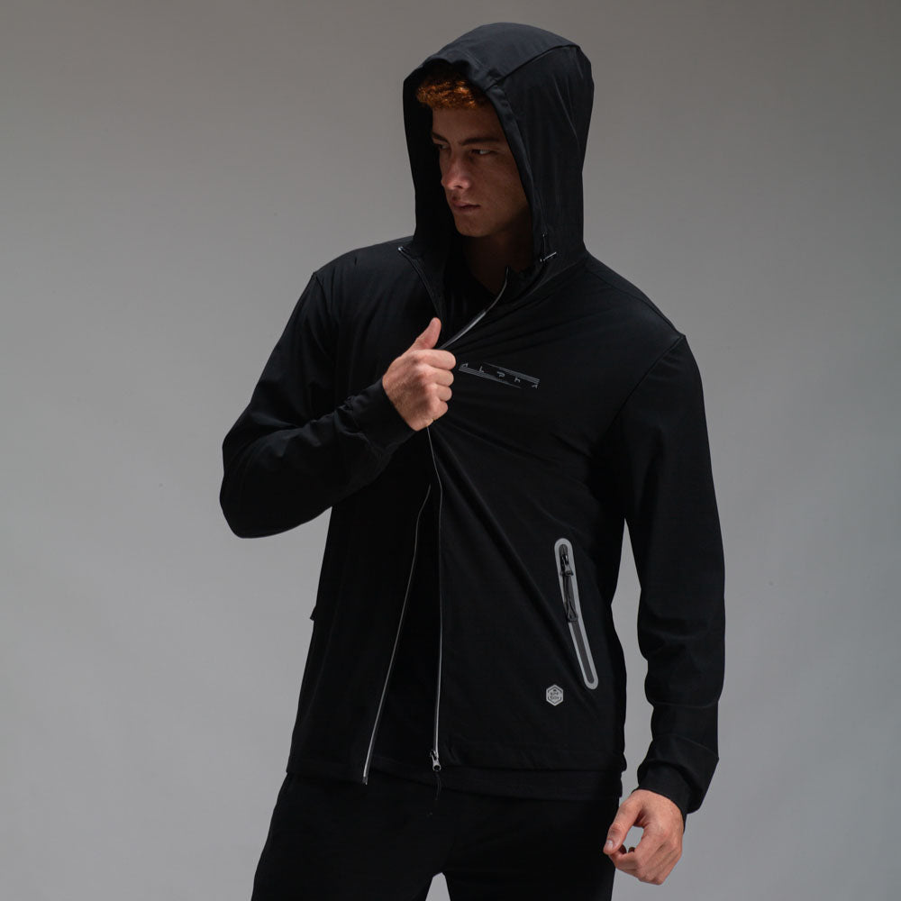 Corta Vento Com Capuz Aspect Preto
