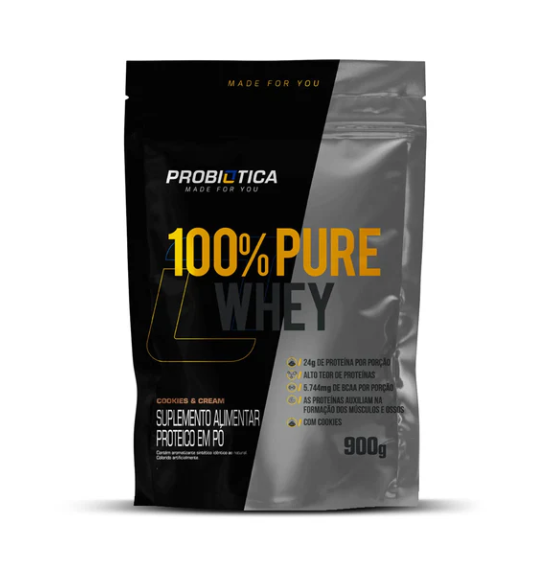 COMBO WHEY CONCETRADO 900G + CREATINA 300G PROBIOTICA