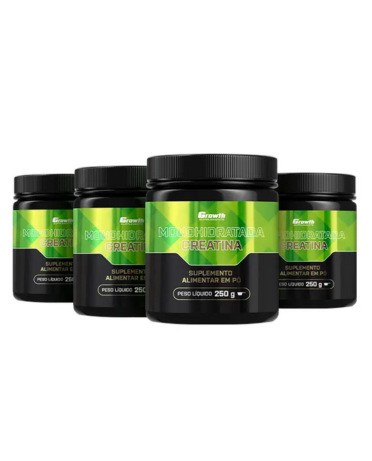 KIT CREATINA MONOHIDRATADA 1KG - GROWTH SUPPLEMENTS